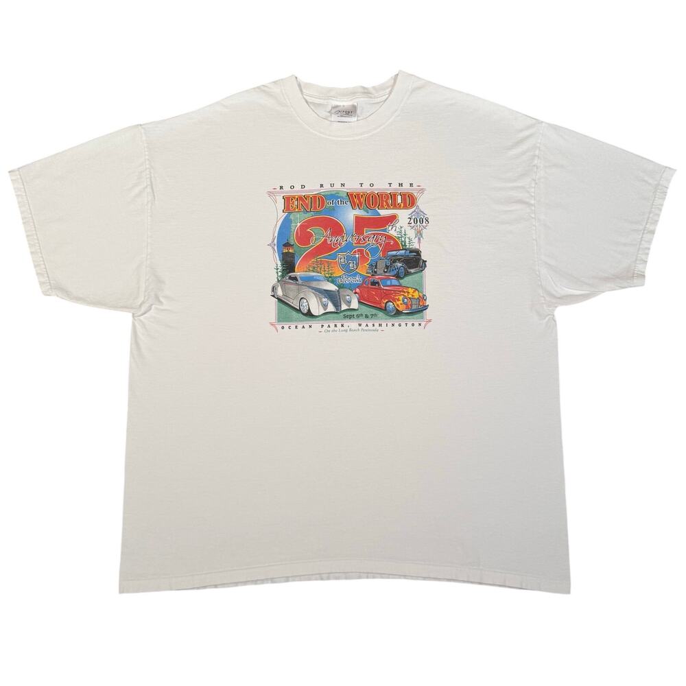 Ocean Park Washington 2008 Rod Run Shirt 2XL White Car Show